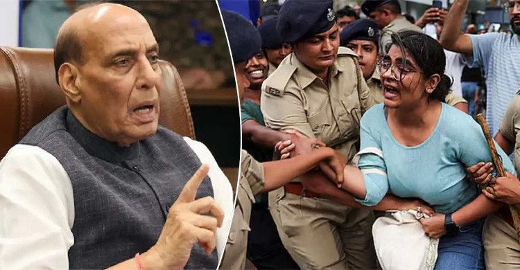 দিল্লির বিক্ষোভে শিক্ষার্থীদের ‘রাজনৈতিক হাতিয়ার’ বানাচ্ছে বিরোধীরা: রাজনাথ সিং